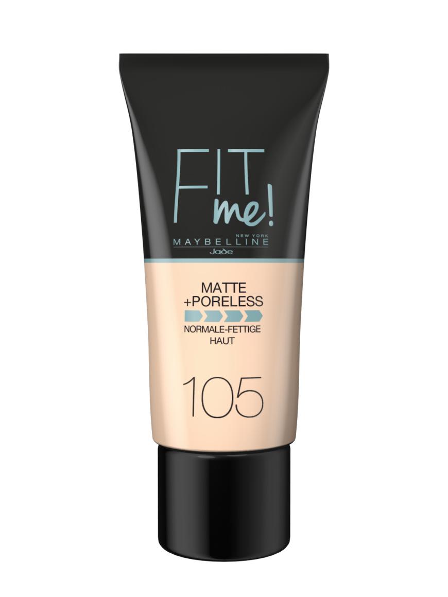 „Fit Me Matte + Poreless“-Foundation von Maybelline New York, ca. 7 Euro