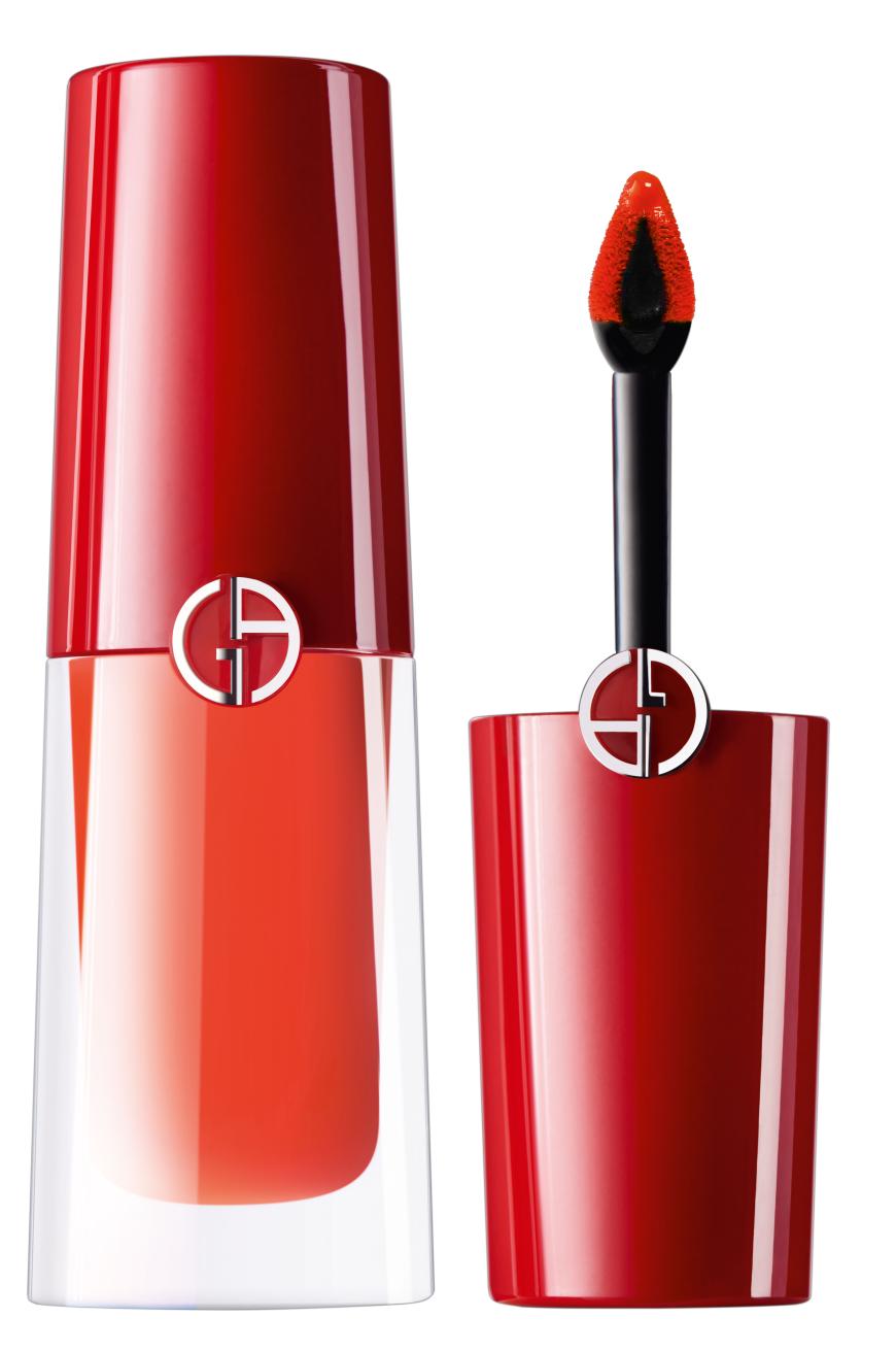 Semimatt „Lip Magnet“ von Giorgio Armani, in „Tangerine“, ca. 37 Euro, ab Okt.