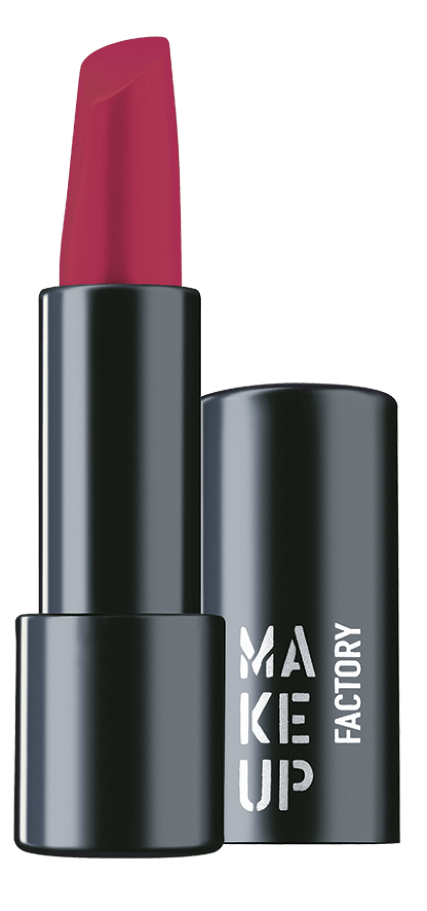 „Magnetic Lips Semi-Mat & Long-Lasting“ von Makeup Factory, in „Pink Fuchsia“, ca. 15 Euro, exklusiv bei Müller