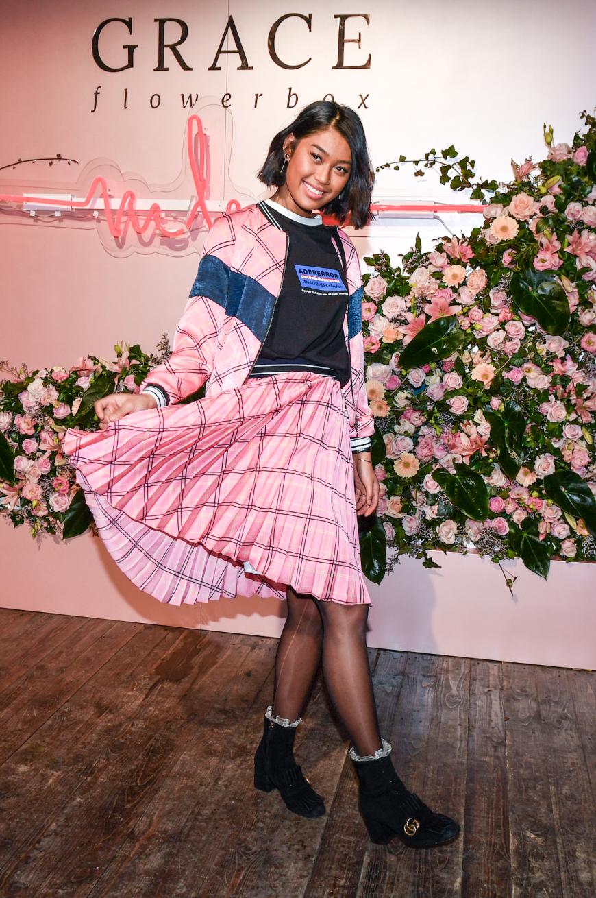 Die ehemalige GNTM-Teilnehmerin Anuthida überzeugte uns in ihrem Girlie-Look bei der BFW. Ein erfrischend anderer Look als das, was man sonst so sah.