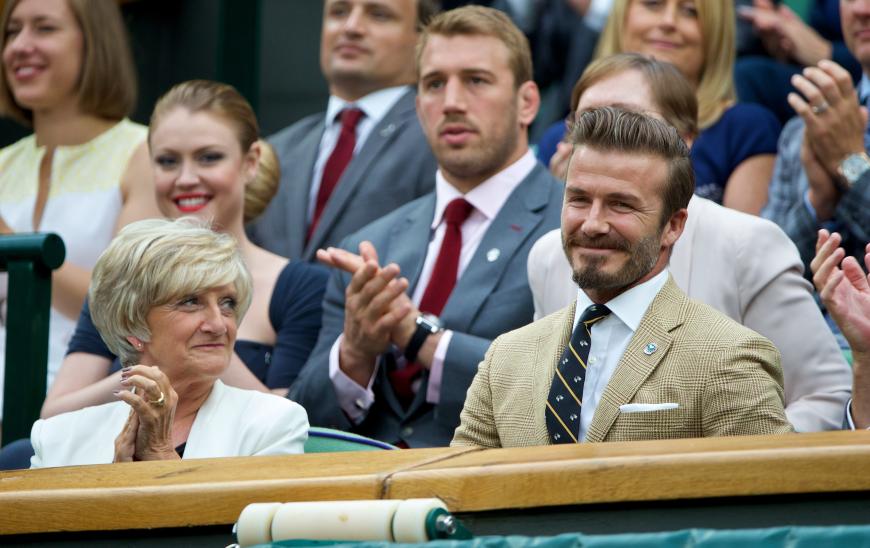 Verstehen sich blendend: David Beckham und seine Frau Mama Sandra