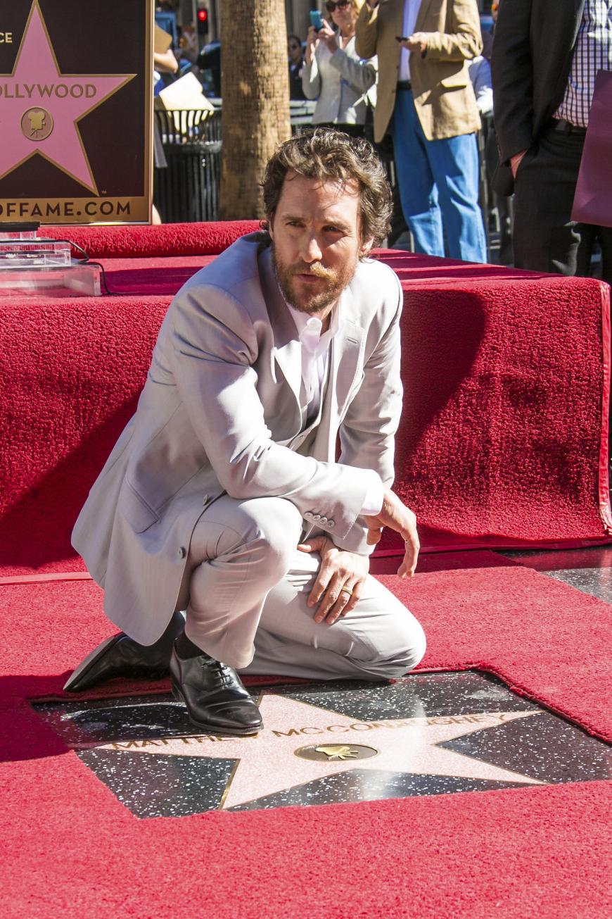 Was für eine Ehre: Matthew McConaughey mit seinem eigenen Stern auf dem berühmten Bürgersteig in Hollywood.