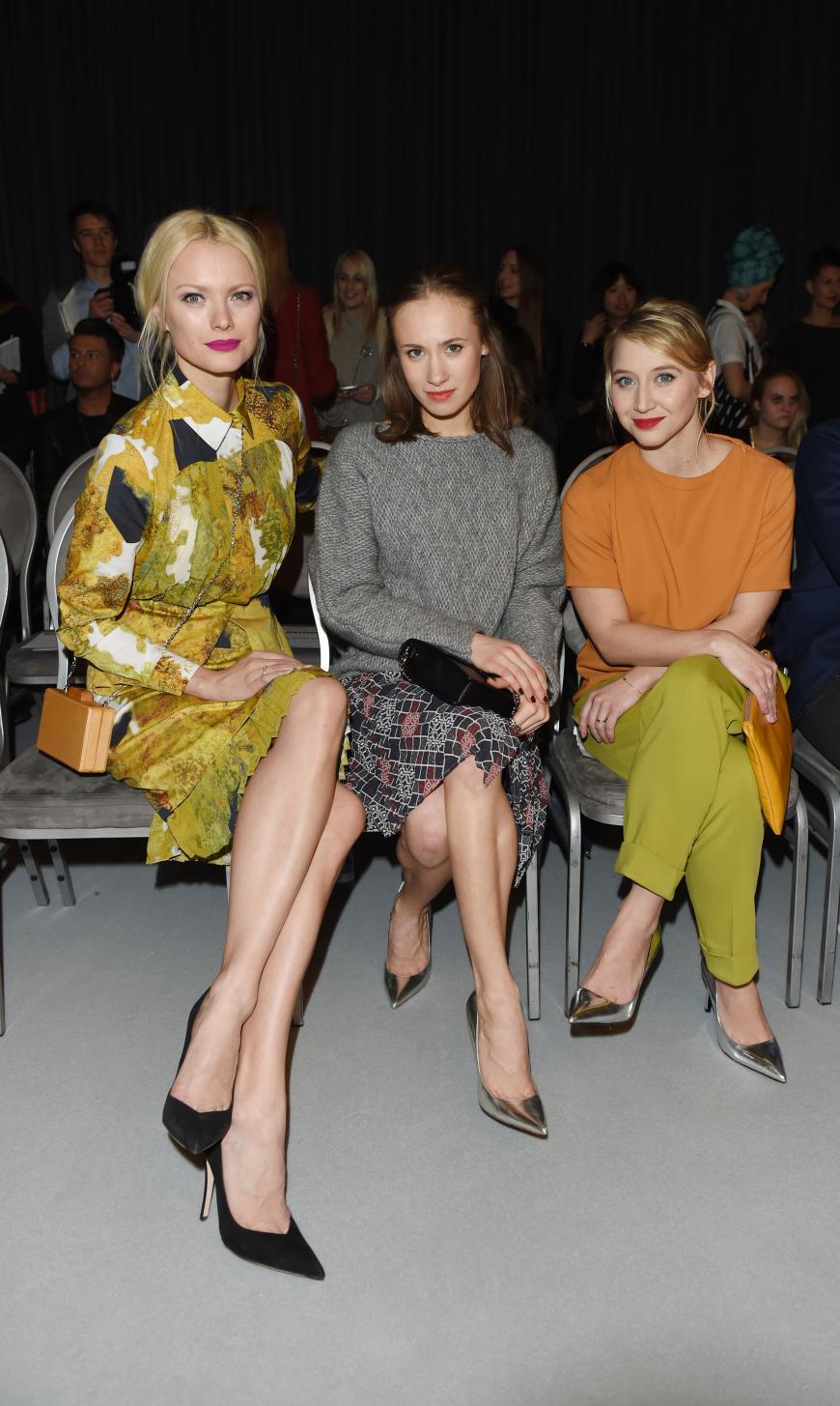 Stylische Front Row bei Kilian Kerner: Franziska Knuppe, Alina Levshin und Anna Maria Mühe