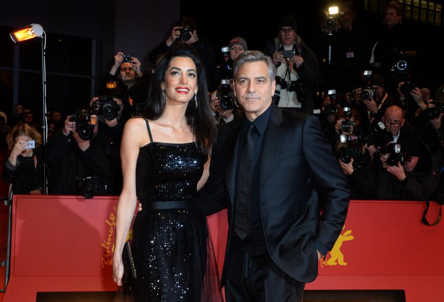 George und Amal Clooney auf dem Roten Teppich der Berlinale 2016