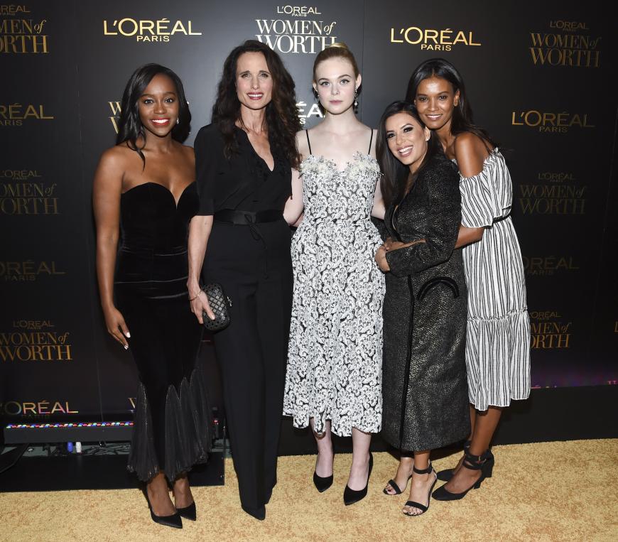 Sie alle glänzten mit ihrer Anwesenheit: Schauspielerin Aja Naomi King, Elle Fanning, Andie MacDowell, Model Liya Kebede, Hollywood-Diva Eva Longoria.