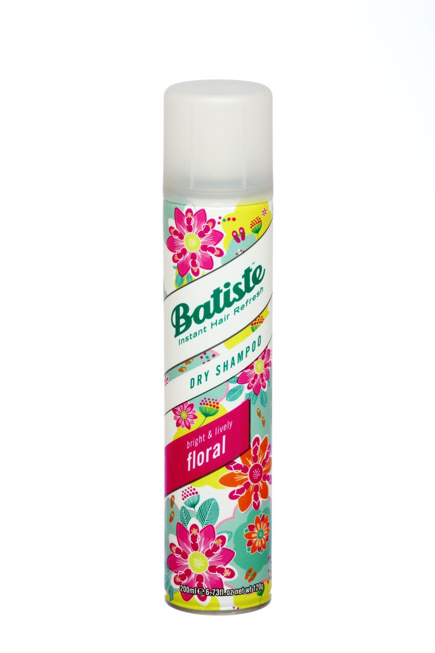 FÜR GRIP „Dry Shampoo bright & lively floral“-Trockenshampoo von Batiste, ca. 4 Euro, bei Douglas