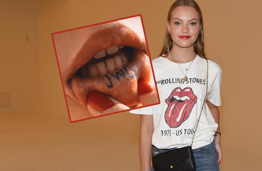 Cheyenne Ochsenknecht riskiert buchstäblich eine dicke Lippe: Die Tochter von Uwe und Natascha Ochsenknecht ließ sich die Initialen ihrer Geschwister und sich in den Mund tätowieren. J steht für Jimi Blue, W für Wilson Gonzalez und C folglich für Cheyenne. Blöd nur, dass das Tattoo an dieser Stelle wohl kaum jemand zu Gesicht bekommen wird ...