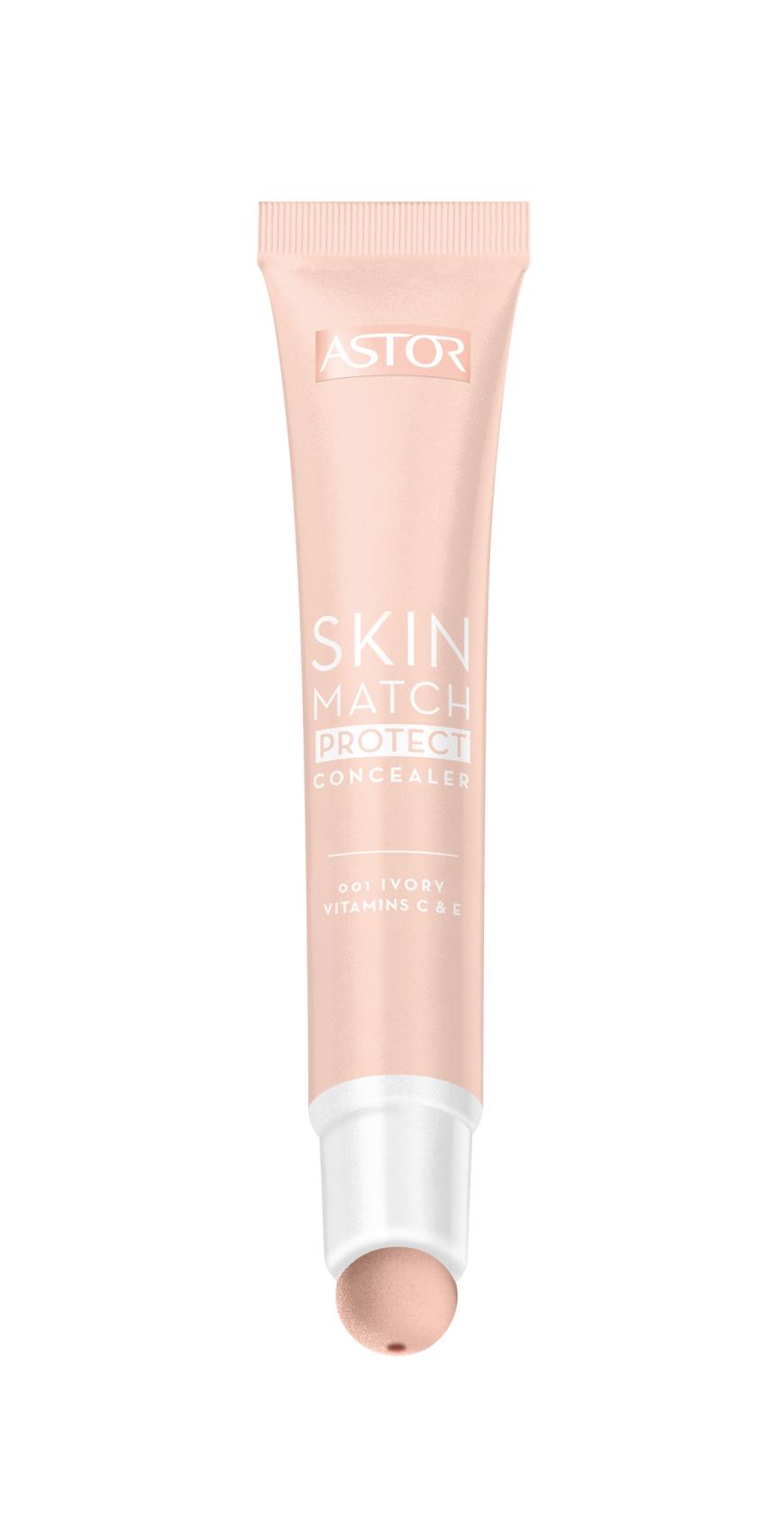 „Skin Match Protect Concealer“ von Astor, mit lichtreflektierenden Pigmenten, ca. 7 Euro
