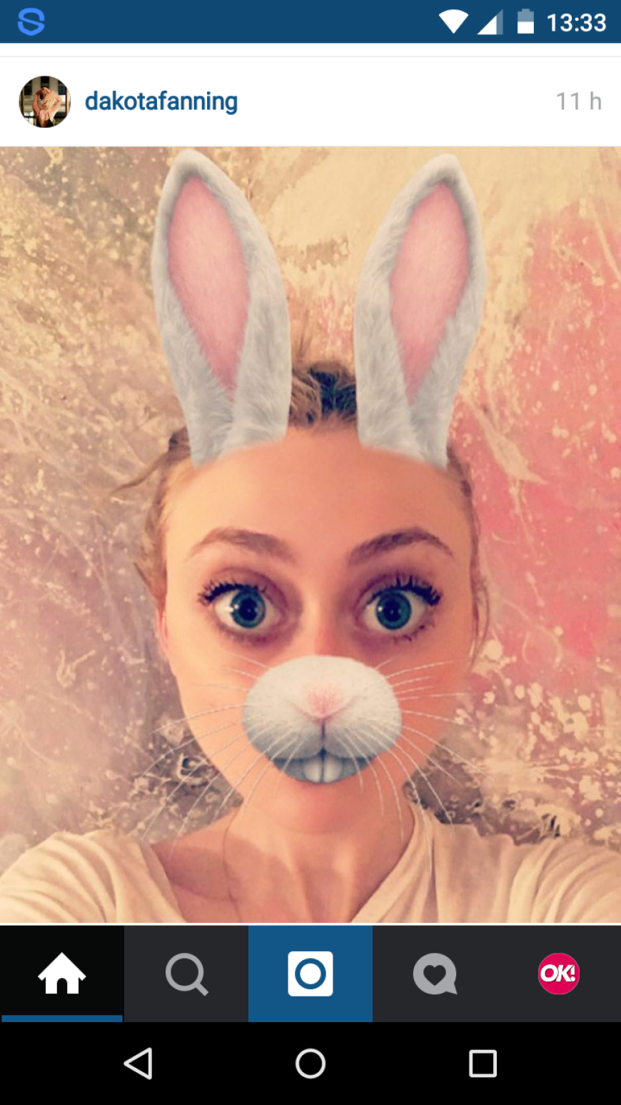 Dakota Fanning wünscht allen frohe Ostern.
