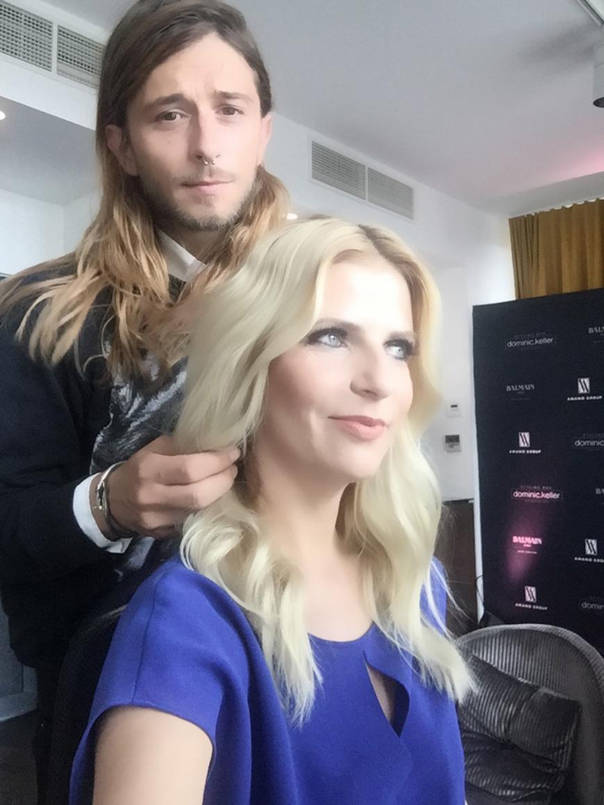 In der Styling Box darf ich mich in die Hände von Star-Stylist Dominic Keller begeben. Er ist unter anderem für die Haare von Bonnie Strange verantwortlich.