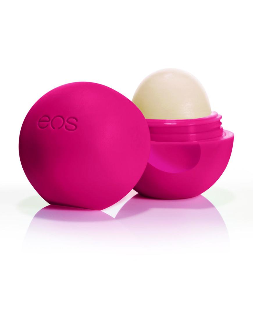 „Lip Balm“ von Eos in „Pomegranate Rasberry“, ca. 6 Euro