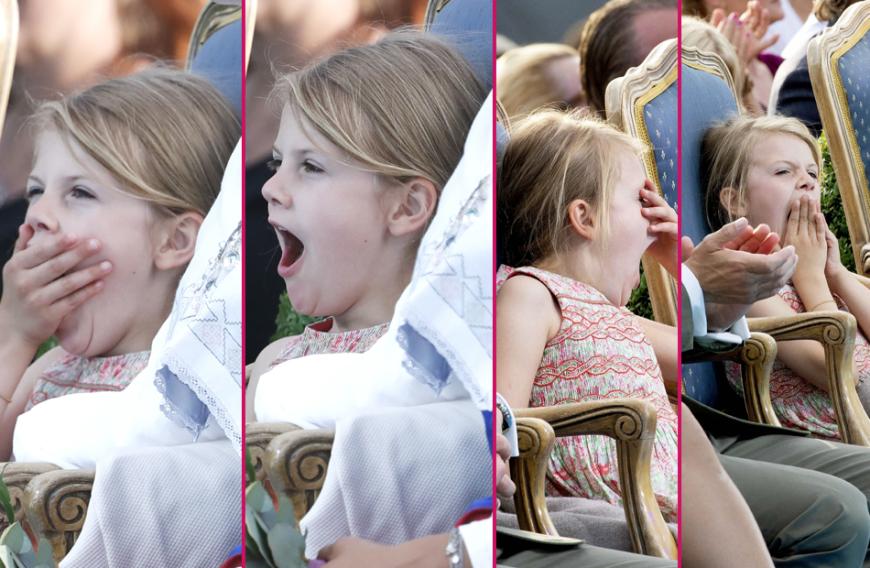 Gähn! Prinzessin Estelle hat überhaupt keine Lust auf die Geburtstags-Feierlichkeiten von Mama Victoria.