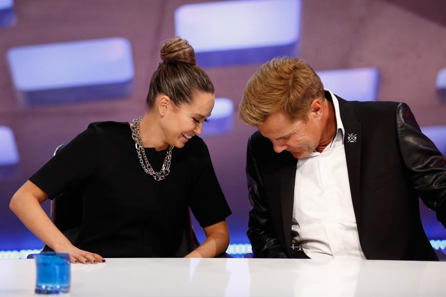 Hier alberte Mandy noch mit Dieter Bohlen herum