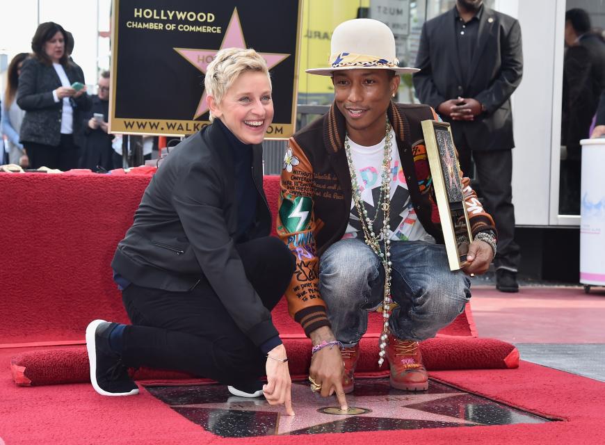 Pharrells gute Freundin Ellen DeGeneres, die übrigens