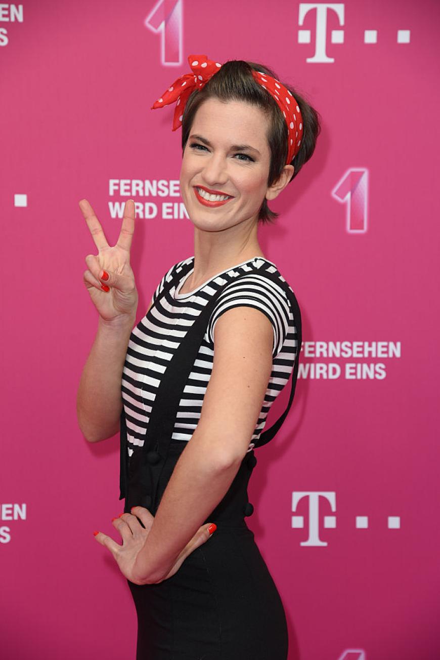 Isabell Horn, 32, mit einem Bandana
