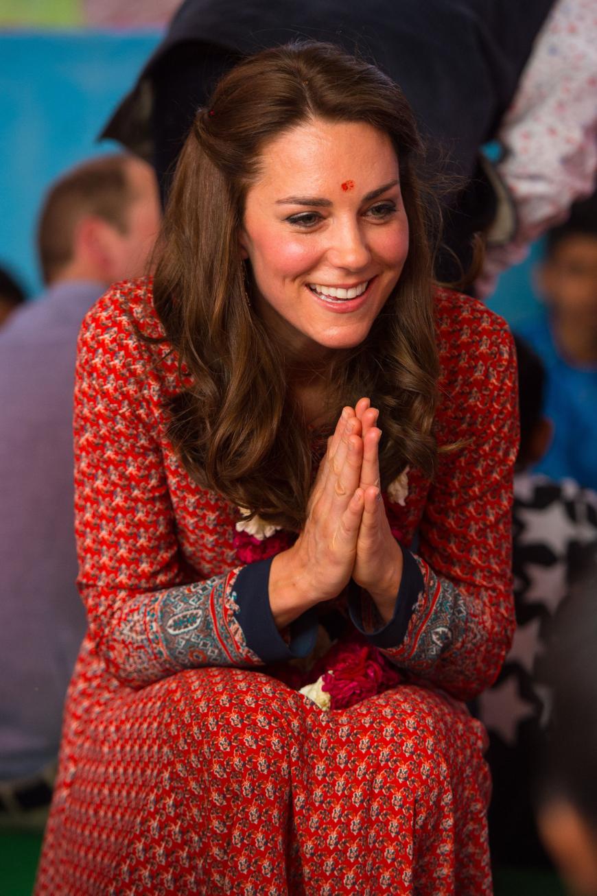 Umwerfend: Die Duchess beim Besuch des Kinderzentrums in Neu Delhi