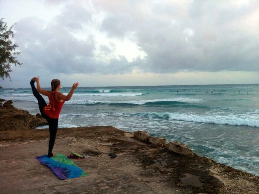 Tolle Kombi! Yoga und diese Aussicht!