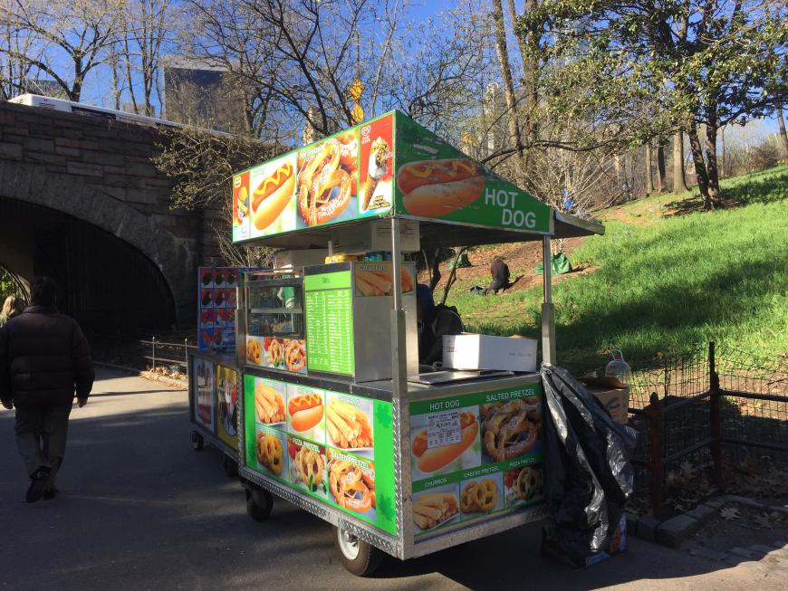 Typisch New York-Style: Streetfood bekommt man in New York wirklich fast an jeder Ecke und die laufen auch wie Schmitz Katze, denn es geht schnell - und für die New Yorker kann es nie schnell genug gehen!
