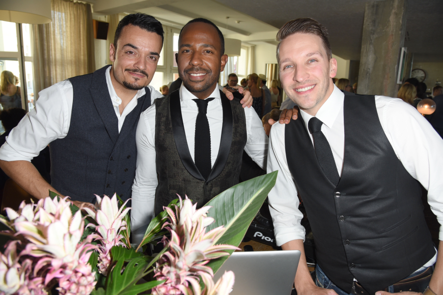 Giovanni mit seinen Gesangs-Kollegen: Inan Lima und Tom Marks (von links). 2013 wurde die Band gegründet.