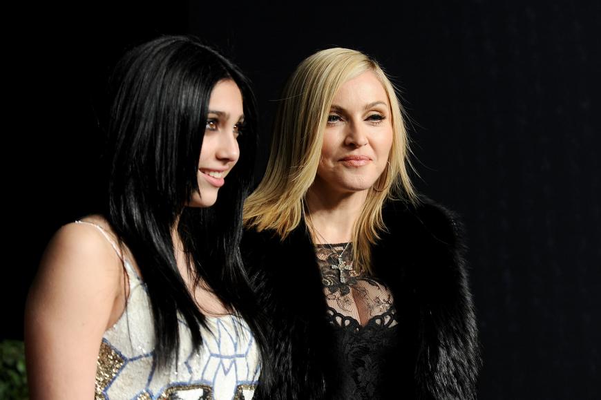 Madonna mit ihrer Tochter Lourdes (l.)
