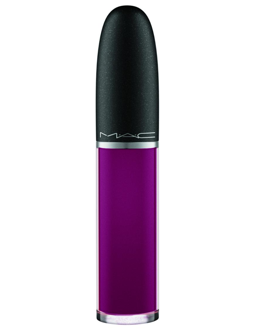 „Retro Matte Liquid Lipcolour“ von Mac, „Self Portrait Dark Plum“, ca. 25 Euro