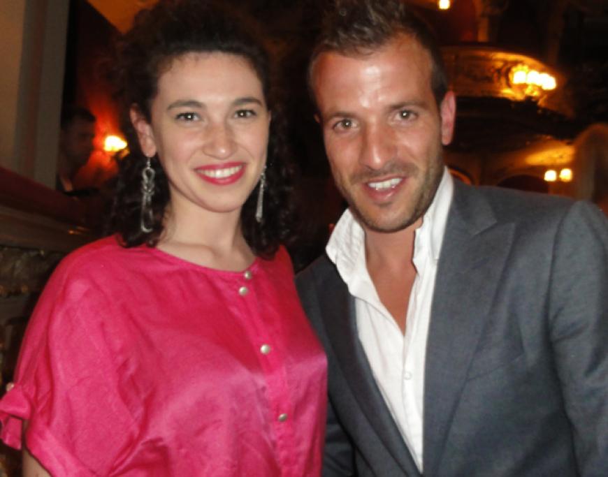 Edith mit Fußballer Rafael van der Vaart