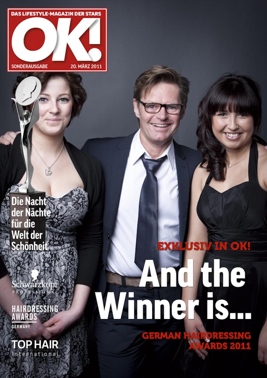 Einmal im Leben das Cover der OK! zieren! Für die Gäste des „German Hairdressing Award 2012“ wurde dieses Traum Wirklichkeit. Jeder Gast des Gala-Abends konnte an einem persönlichen OK! Fotoshooting teilnehmen - und die tollen Ergebnisse sehen Sie hier! Viel Spaß beim Durchklicken!