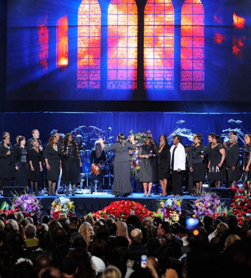 Der Gospelchor auf der Bühne