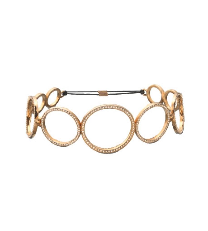 Haarband mit Kreis´elementen
von Swarovski, ca. 200 Euro