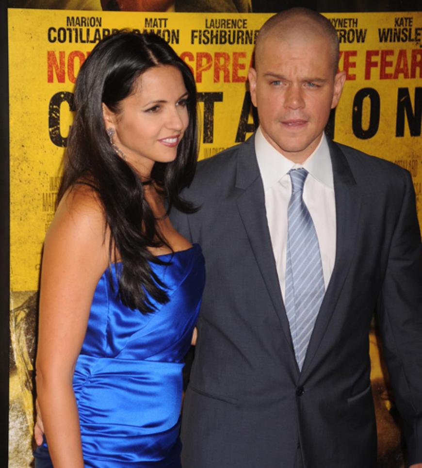 Ein schönes Paar: Luciana Barroso und Matt Damon