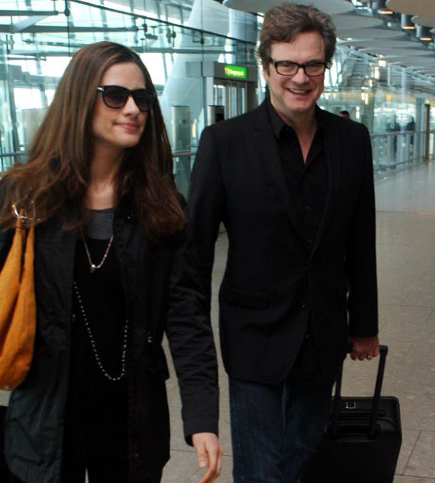 Colin Firth und seine Frau Livia Giuggioli kamen von Los Angeles direkt nach London
