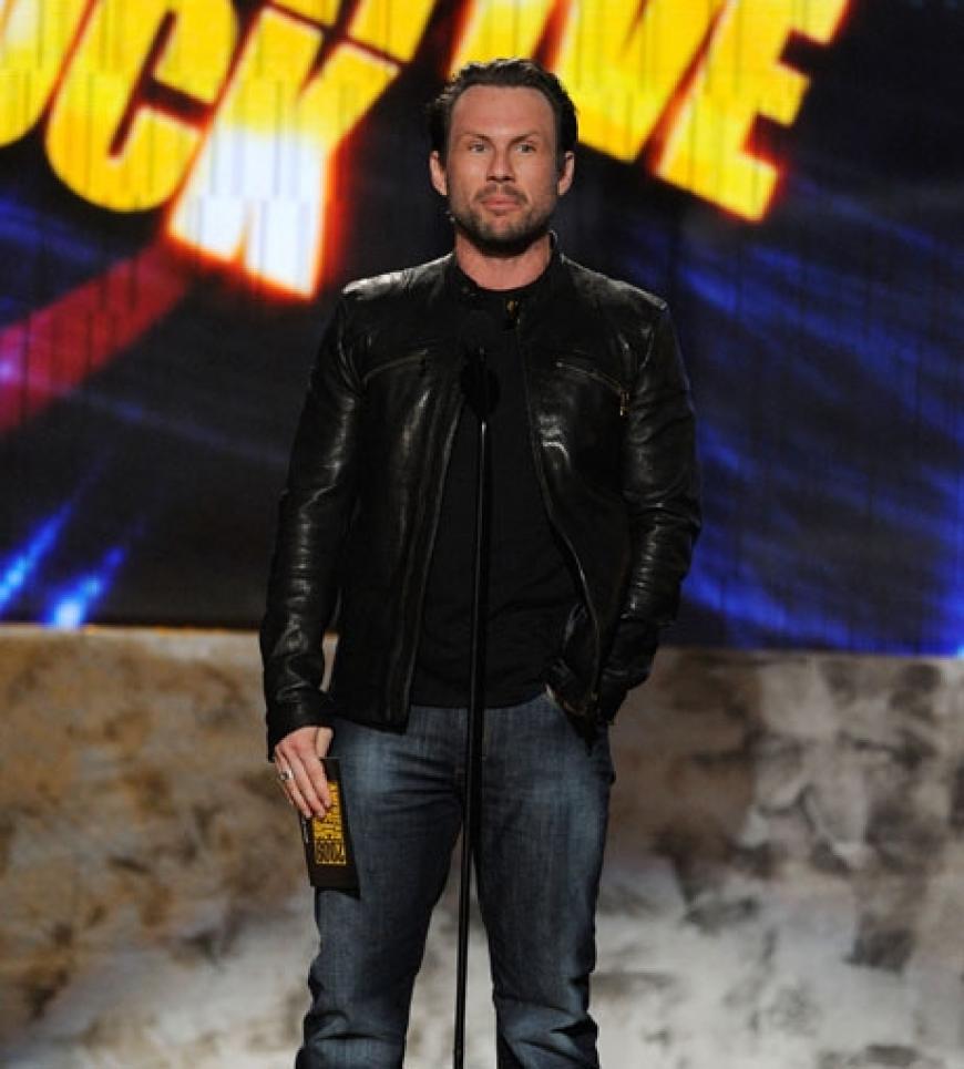 Schauspieler Christian Slater bei seiner Laudatio