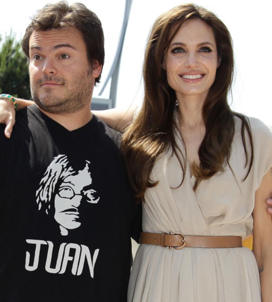 Dafür aber mit allerbester Laune und ihrem Kollegen Jack Black. Beide promoten den Animationsfilm