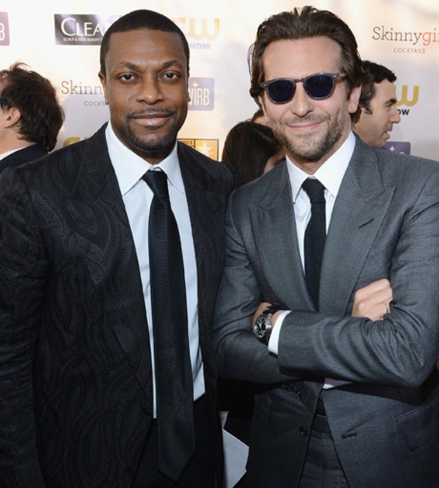 Definitiv das coolste Duo bei den Awards: Die Schauspieler Chris Tucker und Bradley Cooper