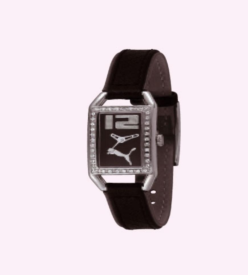 Armbanduhr mit Strassbesatz von Puma, ca. 80 Euro
