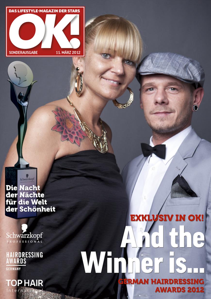Einmal im Leben das Cover der OK! zieren! Für die Gäste des „German Hairdressing Award 2012“ wurde dieses Traum Wirklichkeit. Jeder Gast des Gala-Abends konnte an einem persönlichen OK! Fotoshooting teilnehmen - und die tollen Ergebnisse sehen Sie hier! Viel Spaß beim Durchklicken!