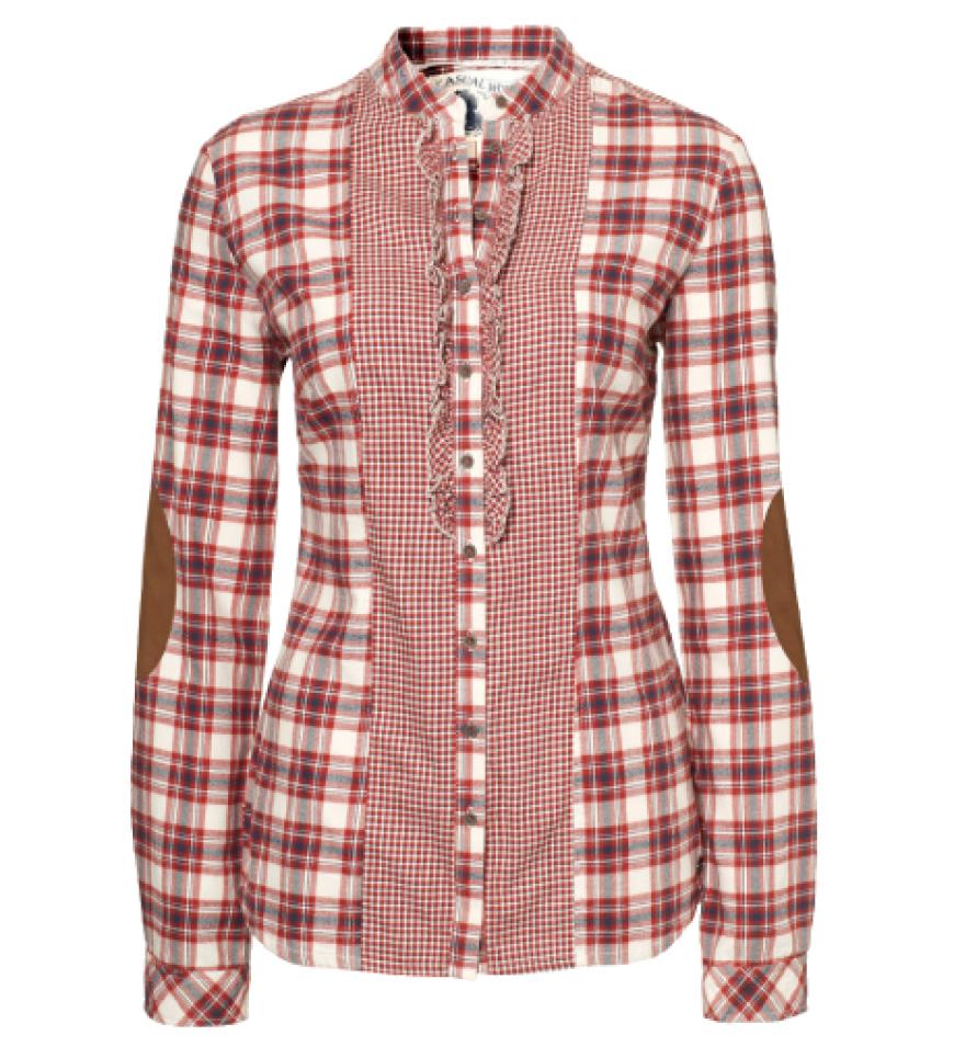 Auf die Plätze, fertig … shoppen! In unseren Lieblingsläden sind die ersten Herbst-Trends eingetroffen. Jetzt zuschlagen, sonst sind sie weg! Western-Style bei s.Oliver: Karohemd mit Ellbogen-Patches und Volants, ca. 50 Euro