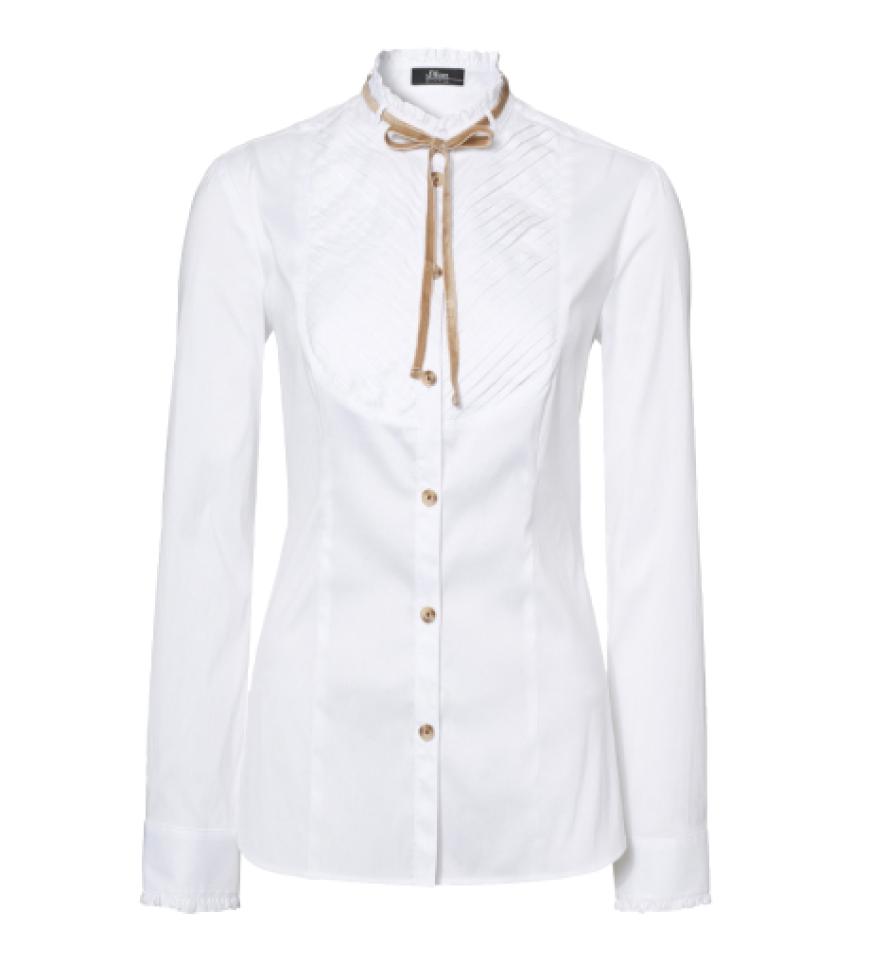 Bluse im Western-Stil mit Stehkragen und Schleife, ca. 70 Euro