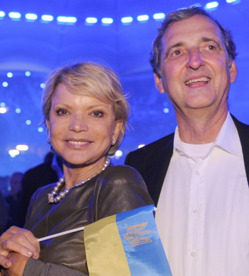 Schauspielerin Uschi Glas und ihr Mann Dieter Hermann werden ebenfalls häufig bei Klitschko-Kämpfen gesehen
