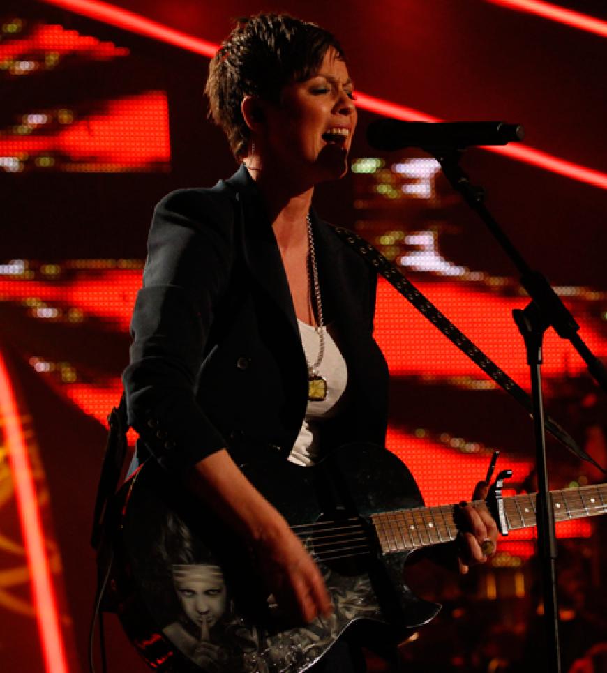 Sharron begeisterte das Publikum mit der Gitarre und
