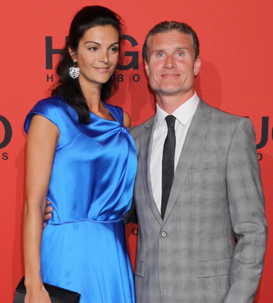 Kurzer Boxenstopp in Berlin: Ex-Formel 1-Pilot David Coulthard kam mit Freundin Karen Minier