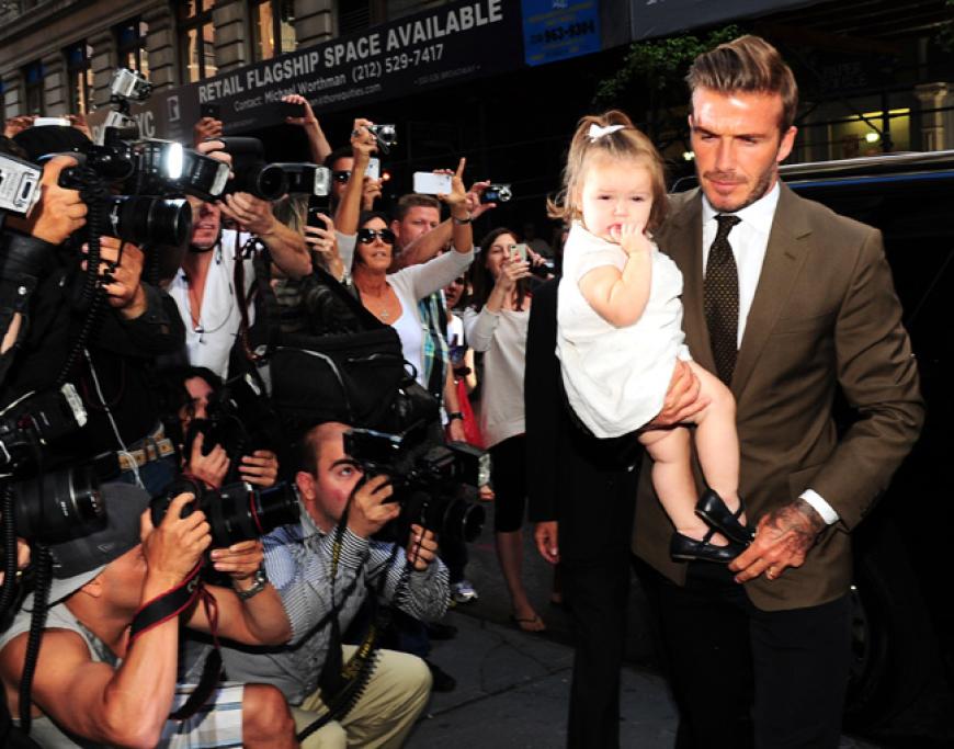 Drollig: Kleinster und süßester Star im Rampenlicht ist Harper Seven Beckham