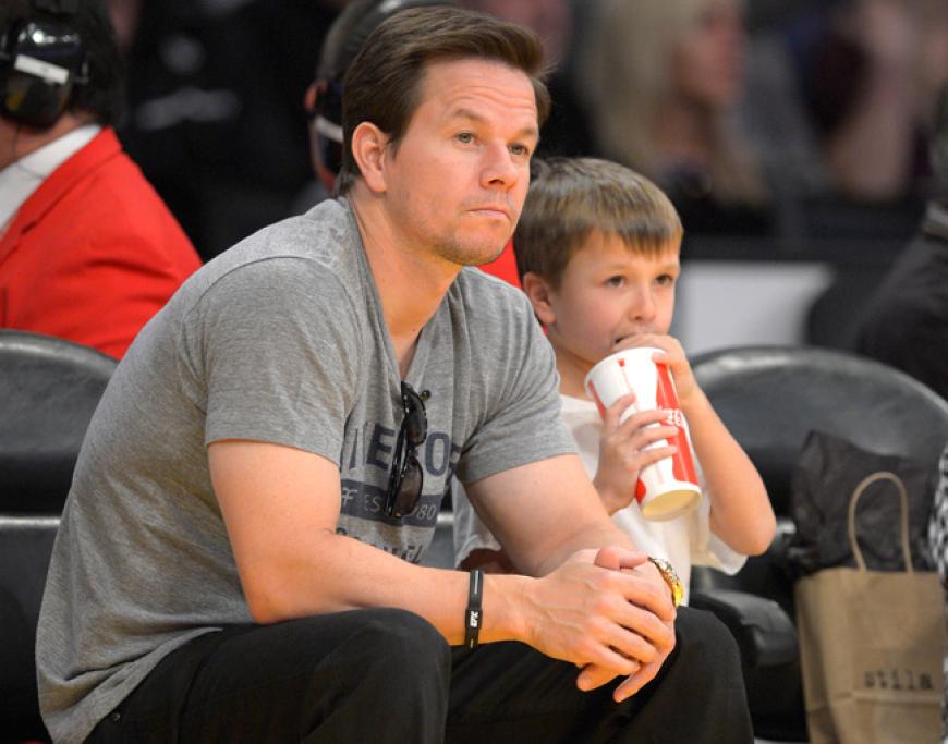 Mark Wahlberg mit seinem Sohn Michael