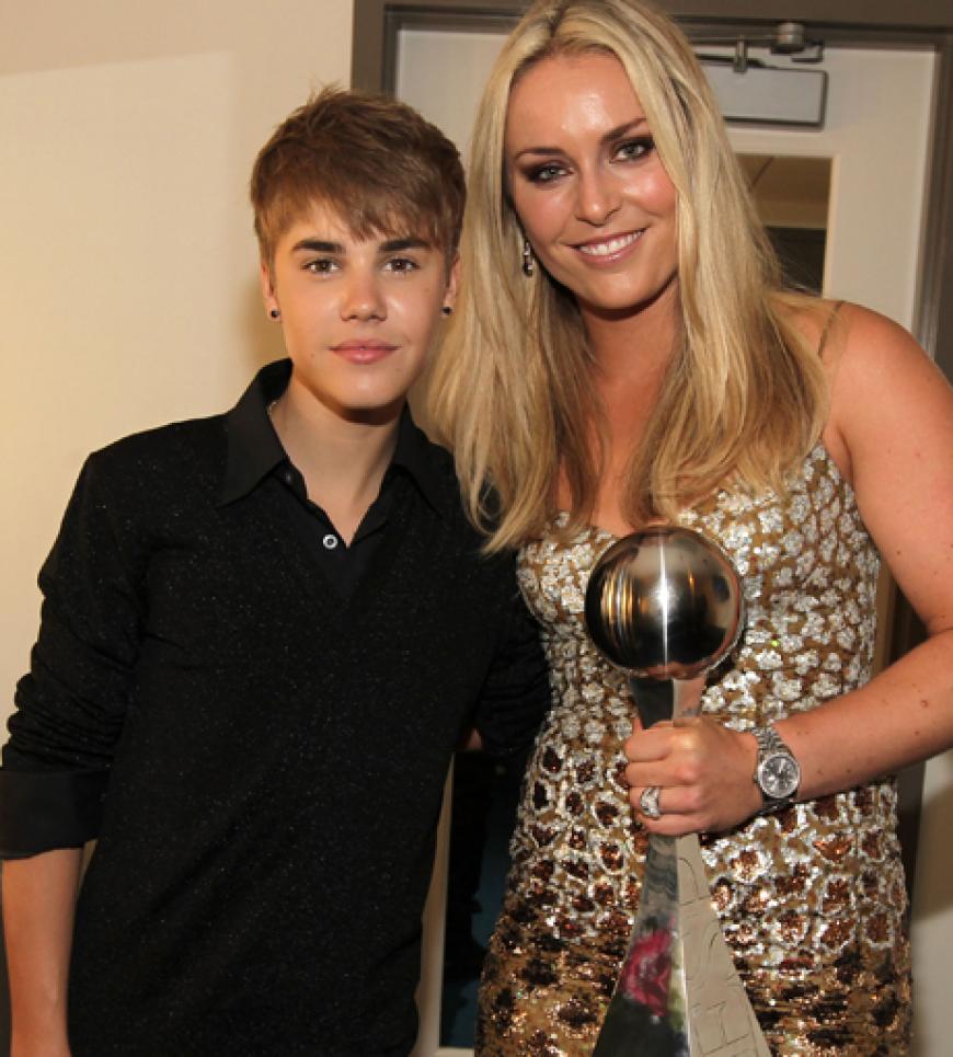 Justin Bieber gratulierte Preisträgerin Lindsey Vonn