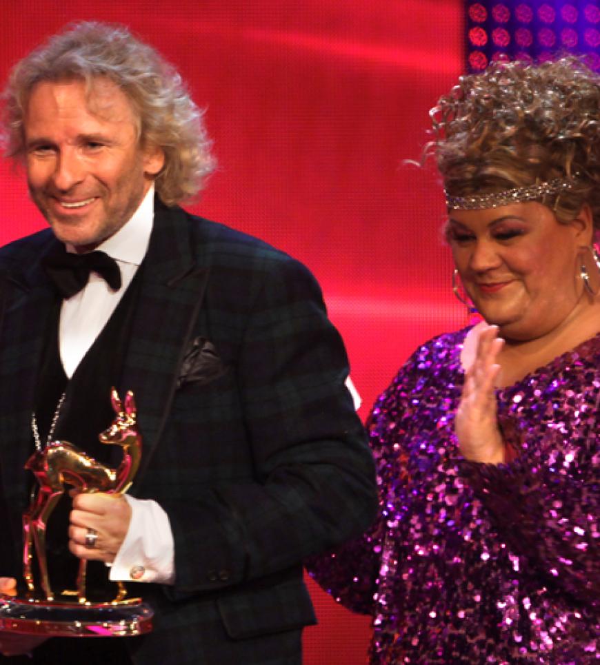 Thomas Gottschalk bekam von Cindy aus Marzhan den Bambi für das TV-Ereignis des Jahres: