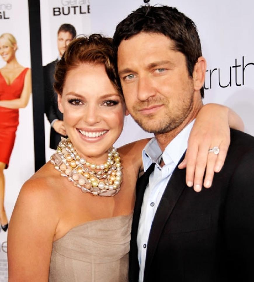 Katherine Heigl und Gerard Butler erschienen beide bestens gelaunt am 16.7. in Los Angeles - gemeinsam stellten sie ihren neuen Film