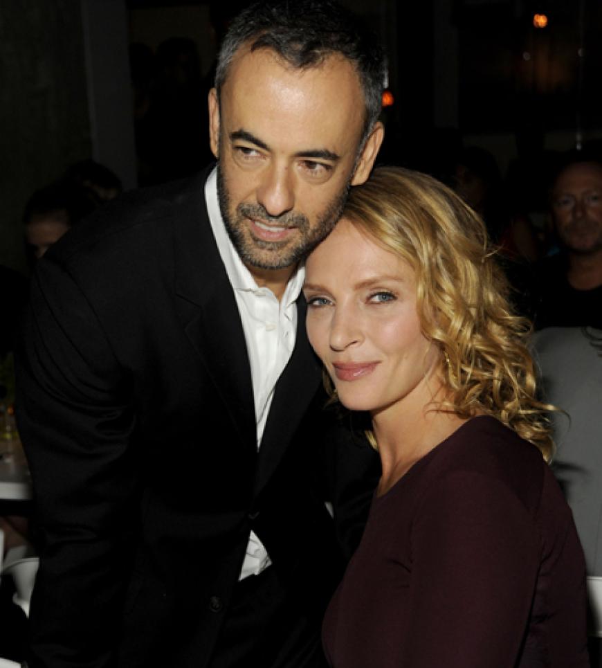 Calvin Klein Designer Franciso Costa mit Uma Thurman auf der Calvin Klein After Show Party