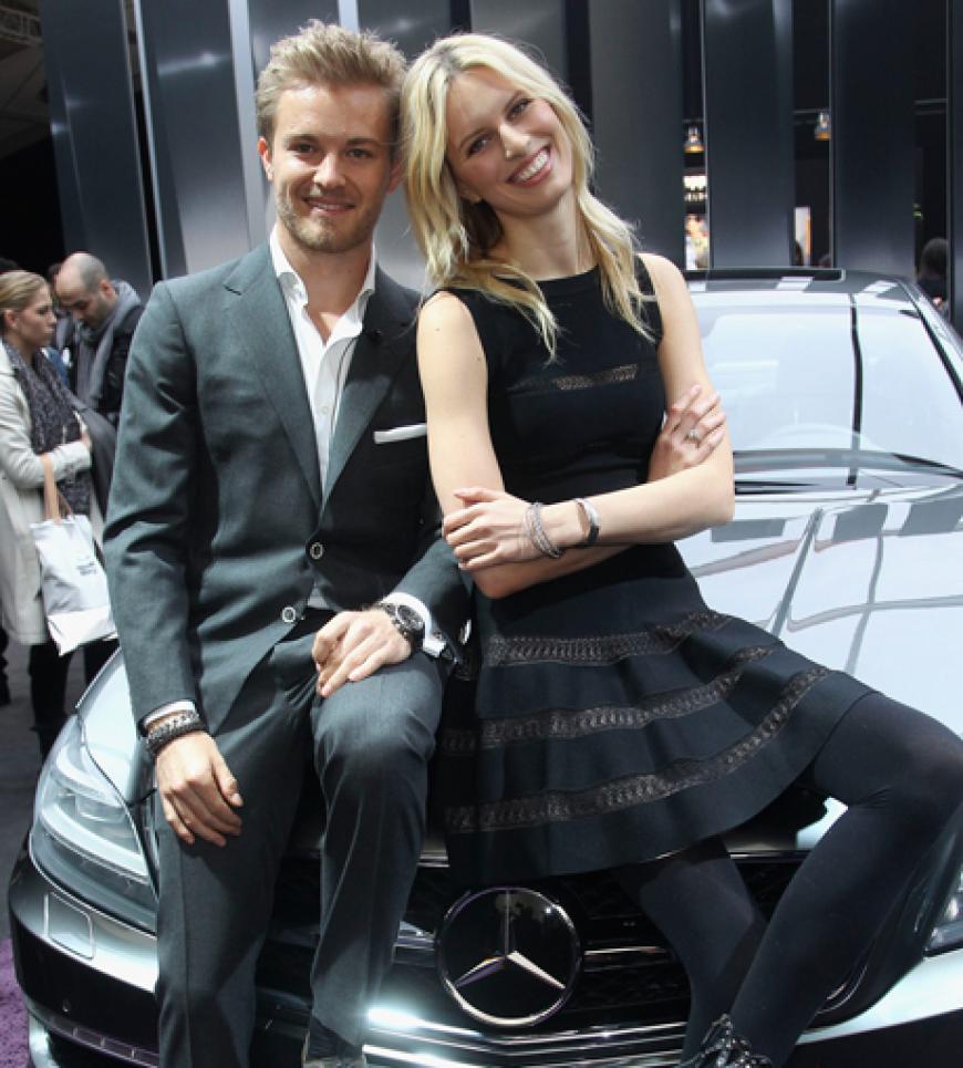 Vorab gemeinsames Posing mit Formel 1-Pilot Nico Rosberg