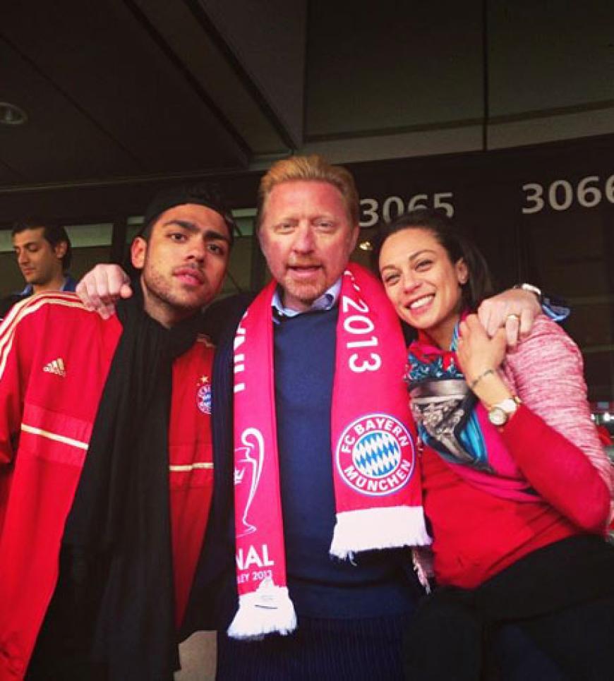 Boris feiert zusammen mit Sohn Elias und seiner Liebsten Lilly