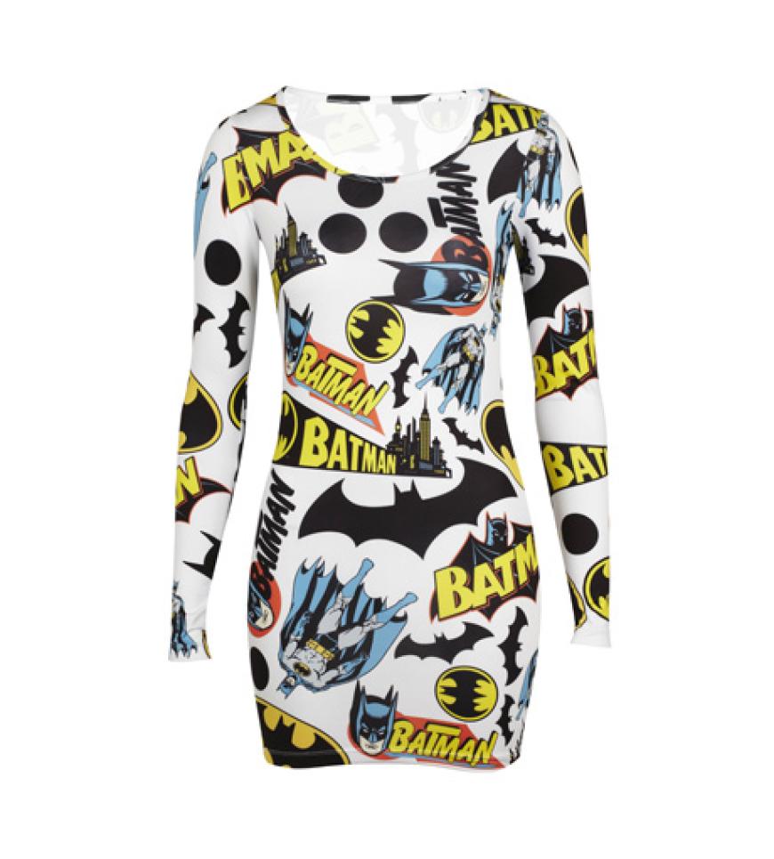 POW - BOOM – BANG! Unser Trend der Woche ist der Comic-Print! Los gehts mit dem Held unserer Kindheit – Batman! Kleid von Lazy Oaf über asos.de, ca. 85 Euro